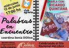 COLONIA CAROYA: EL CICLO "PALABRAS EN ENCUENTRO" TRAE A RICARDO QUINTANA
