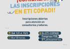 JESUS MARIA: comenzaron las inscripciones para atenciones y talleres en el ETI COPADI