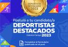 #ColoniaCaroya : Comenzó la postulación para los Deportistas Destacados 2023