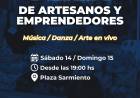 #RIOSEGUNDO : Río Segundo vivirá un fin de semana de arte, música y emprendedores en Plaza Sarmiento