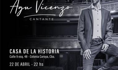 COLONIA CAROYA: AGU VICENZO Y UN ACUSTICO EN CASA DE LA HISTORIA