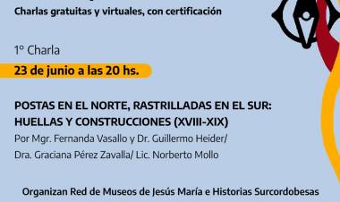 JESÚS MARÍA: ESTE JUEVES 23, CHARLA LAS DOS CÓRDOBA