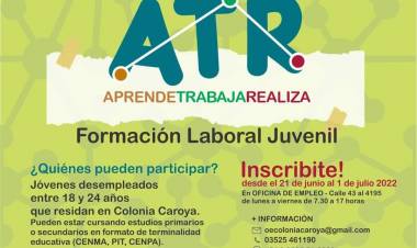 COLONIA CAROYA: ¿TENÉS ENTRE 18 Y 24 AÑOS Y ESTÁS DESOCUPADO?