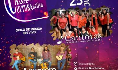 COLONIA CAROYA: ESTE SÁBADO, CANTORAS Y AGUACERO EN LA CASA DE LA HISTORIA