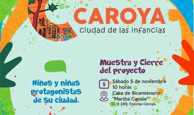 COLONIA CAROYA:  Presentan los resultados de “Caroya, Ciudad de las Infancias”