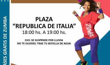#ColoniaCaroya : COMIENZAN LAS CLASES GRATUITAS DE ZUMBA