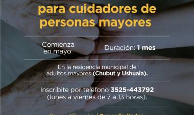 #Jesús María : Nuevo curso para cuidadores gerontológicos domiciliarios