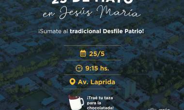 #JesusMaria : Se prepara para vivir el tradicional desfile del 25 de mayo