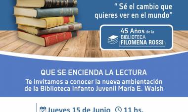 #ColoniaCaroya : Día del Libro en la Biblioteca Filomena Rossi