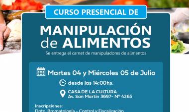 #ColoniaCaroya : Nueva capacitación en Manipulación de Alimentos