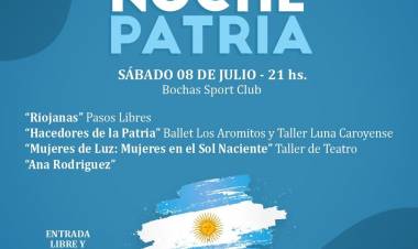 #ColoniaCaroya : Noche Patria para esperar el 9 de julio