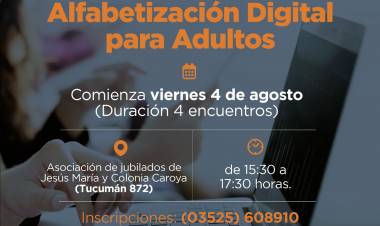 #JesusMaria : Nuevo curso de alfabetización digital para adultos
