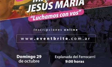 #JesusMaria : Se realizará la maratón "Luchamos con vos"