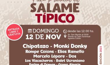 #ColoniaCaroya : GRILLA ARTÍSTICA CONFIRMADA PARA LA FIESTA DEL SALAME