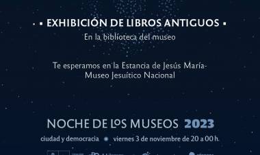 #JesusMaria : La Noche de los Museos tendrá una novedosa actividad en la Estancia Jesuítica.