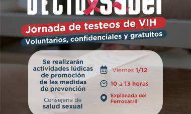 #JesusMaria : Testeos y demás, por el Día de la Lucha contra el VIH