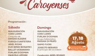 #ColoniaCaroya : Programación de la Fiesta de las Comidas Típicas