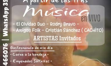 #ColoniaCaroya :  Se viste de fiesta con el "Almuerzo Criollo" 