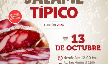 #ColoniaCaroya : La Fiesta del Salame será el domingo 13 de octubre