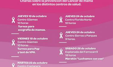 #JesusMaria : Se suma al Mes de Concientización sobre el cáncer de mama