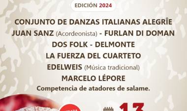 #ColoniaCaroya : La Fiesta del Salame tiene grilla confirmada