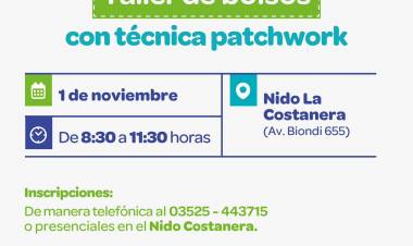 #JesusMaria : Creatividad y reciclaje: taller de bolsos con técnica patchwork