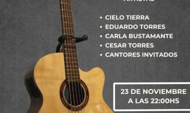 #ColoniaCaroya: Una noche de guitarras, canto y solidaridad en Colonia Caroya