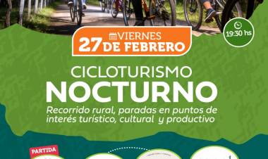 #COLONIACAROYA : Cicloturismo en la noche caroyense