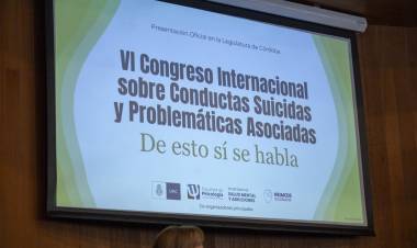 PROVINCIALES: La Legislatura fue sede de la presentación del VI Congreso Internacional sobre Conductas Suicidas y Problemáticas Asociadas