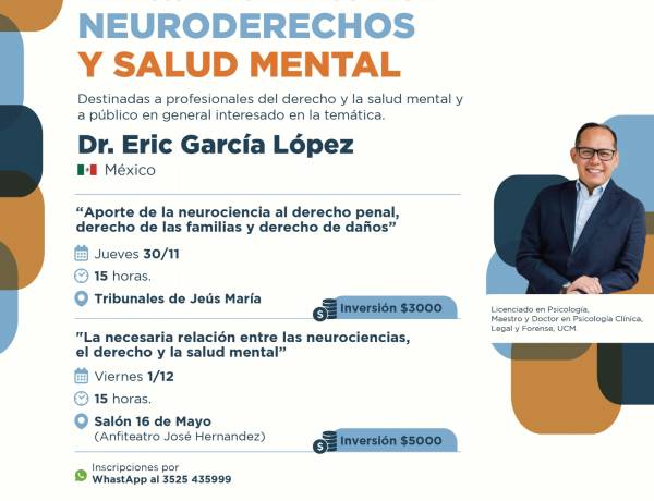 #JesusMaria : Primeras Jornadas Internacionales de Neuroderechos y Salud Mental