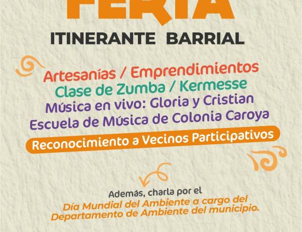 #ColoniaCaroya : Feria y distinción a vecinos