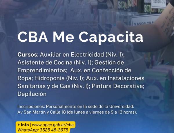 #COLONIACAROYA  - ¡Últimos días de inscripción para el programa CBA Me Capacita!