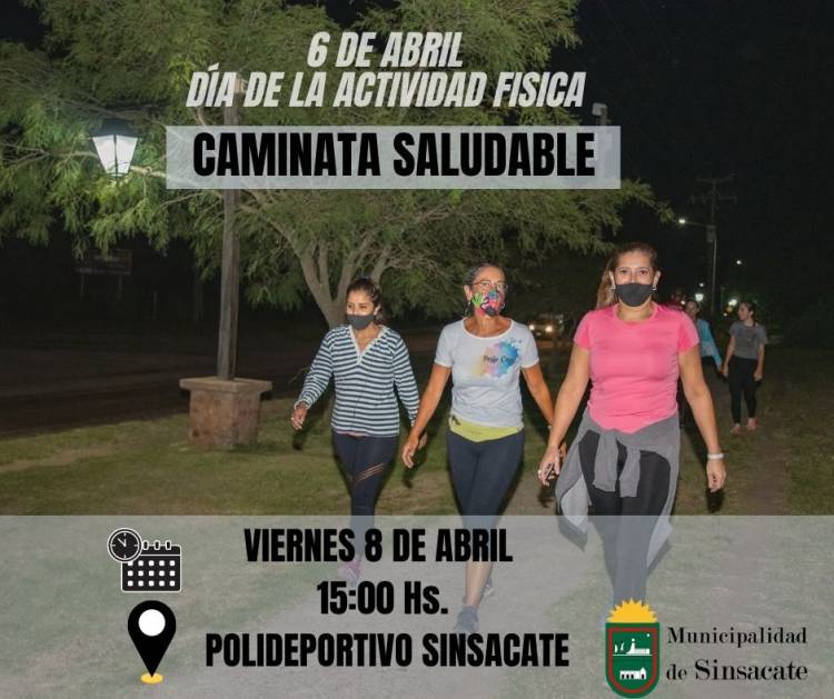 SINSACATE:  CAMINATA SALUDABLE POR EL DIA DE LA ACTIVIDAD FISICA