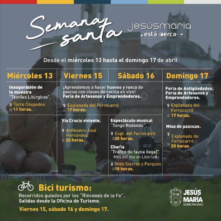 JESUS MARIA: Feria de Artesanos y Emprendedores para el finde santo