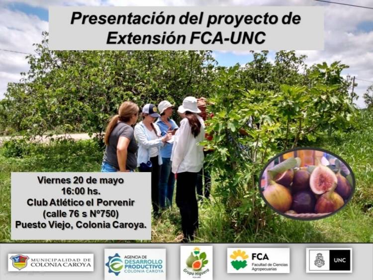 COLONIA CAROYA : PRESENTACIÓN DE PROYECTO PRODUCTIVO JUNTO A LA UNC