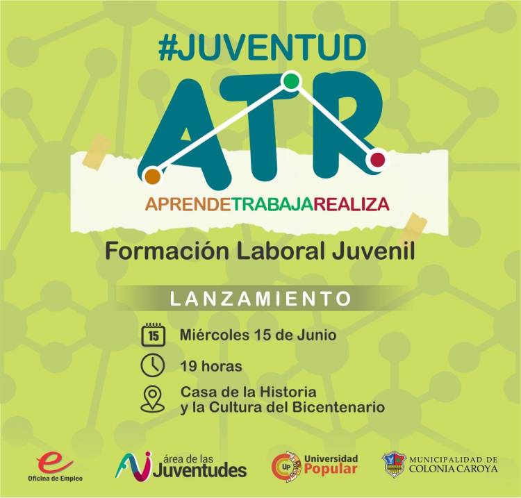 COLONIA CAROYA: LANZARÁN PROGRAMA DE FORMACIÓN LABORAL "JUVENTUD ATR"