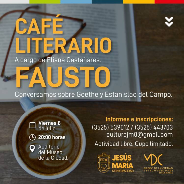 JESÚS MARÍA: SE VIENE UN NUEVO CAFÉ LITERARIO