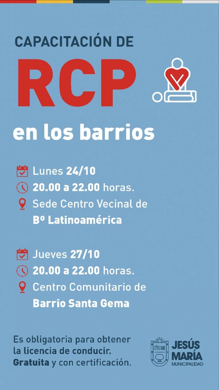 JESUS MARIA: El curso de RCP llega a Santa Gema.