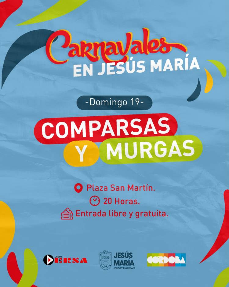 JESUS MARIA: Con Magui Olave y Lisandro Márquez como protagonistas, la ciudad presenta dos súper jornadas de Carnaval.