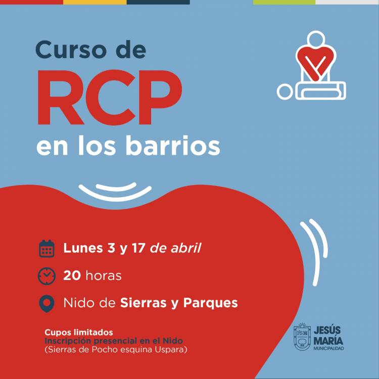 #JesusMaria : El curso de RCP llega a barrio Sierras y Parques