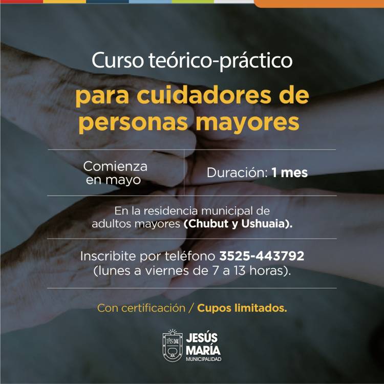 #Jesús María : Nuevo curso para cuidadores gerontológicos domiciliarios 