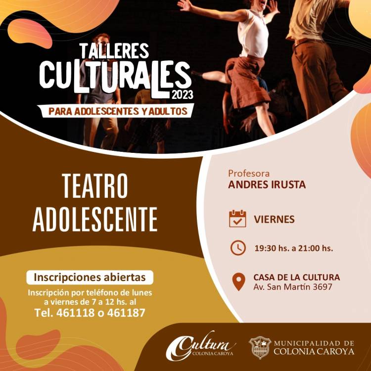 #ColoniaCaroya : Inscripciones abiertas para Talleres Culturales