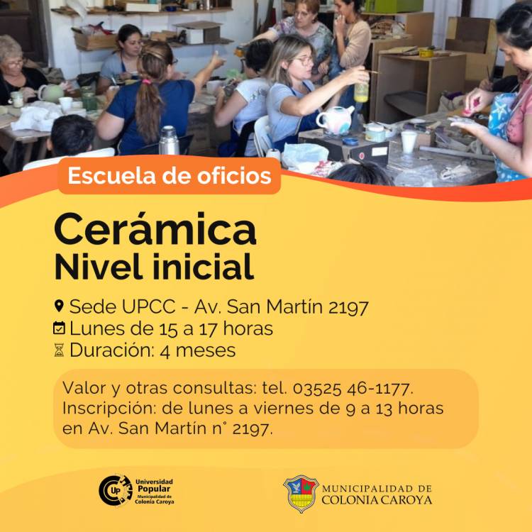 #ColoniaCaroya : Nuevos cursos y talleres en la UPCC