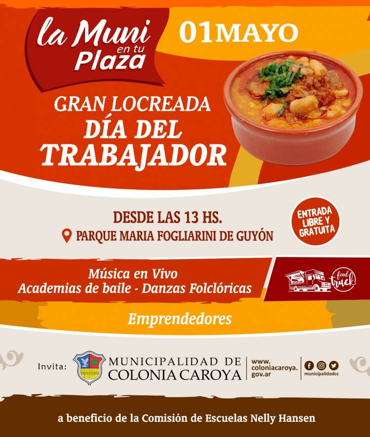 #ColoniaCaroya : LOCRO, MÚSICA Y DANZA PARA FESTEJAR EL DÍA DEL TRABAJADOR