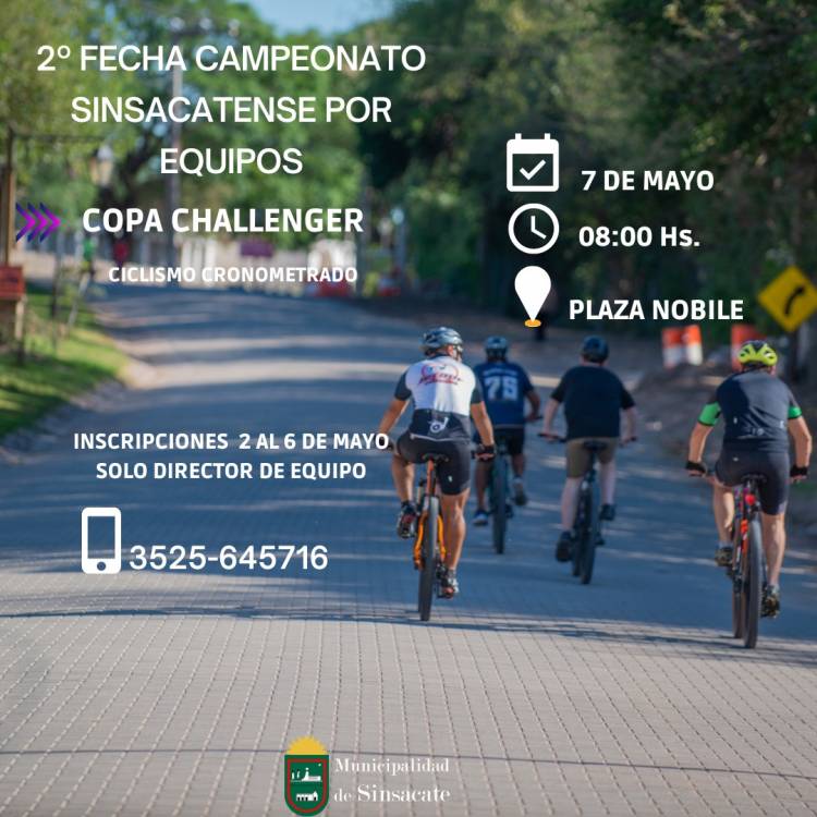 #Sinsacate : Inscripción para la 2º fecha del Campeonato de Ciclismo Cronometrado en Camino Real