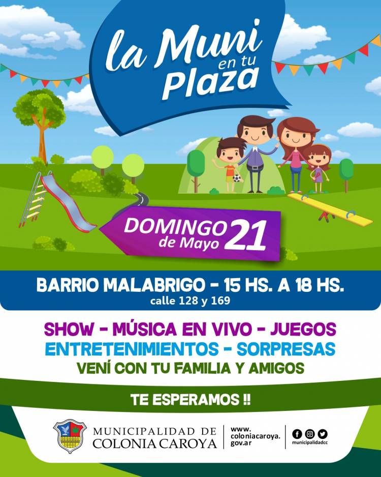 #ColoniaCaroya : Nueva jornada de "La Muni en tu Plaza"