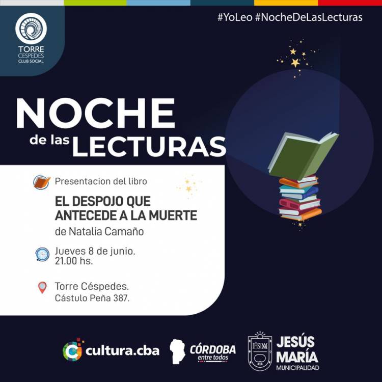 #JesusMaria : Se suma a "La Noche de las lecturas" con presentaciones de libros