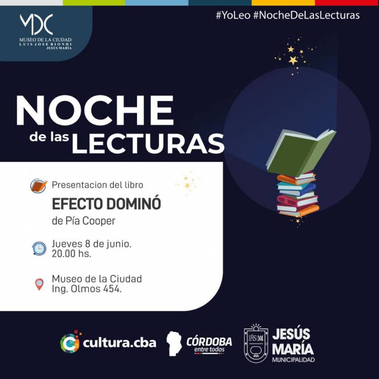 #JesusMaria : Se suma a "La Noche de las lecturas" con presentaciones de libros