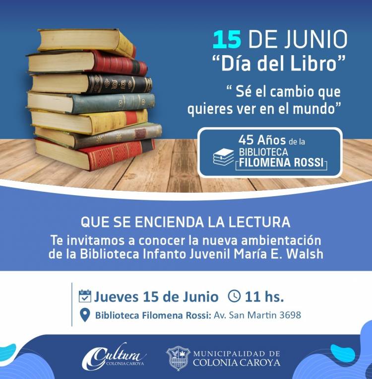 #ColoniaCaroya : Día del Libro en la Biblioteca Filomena Rossi