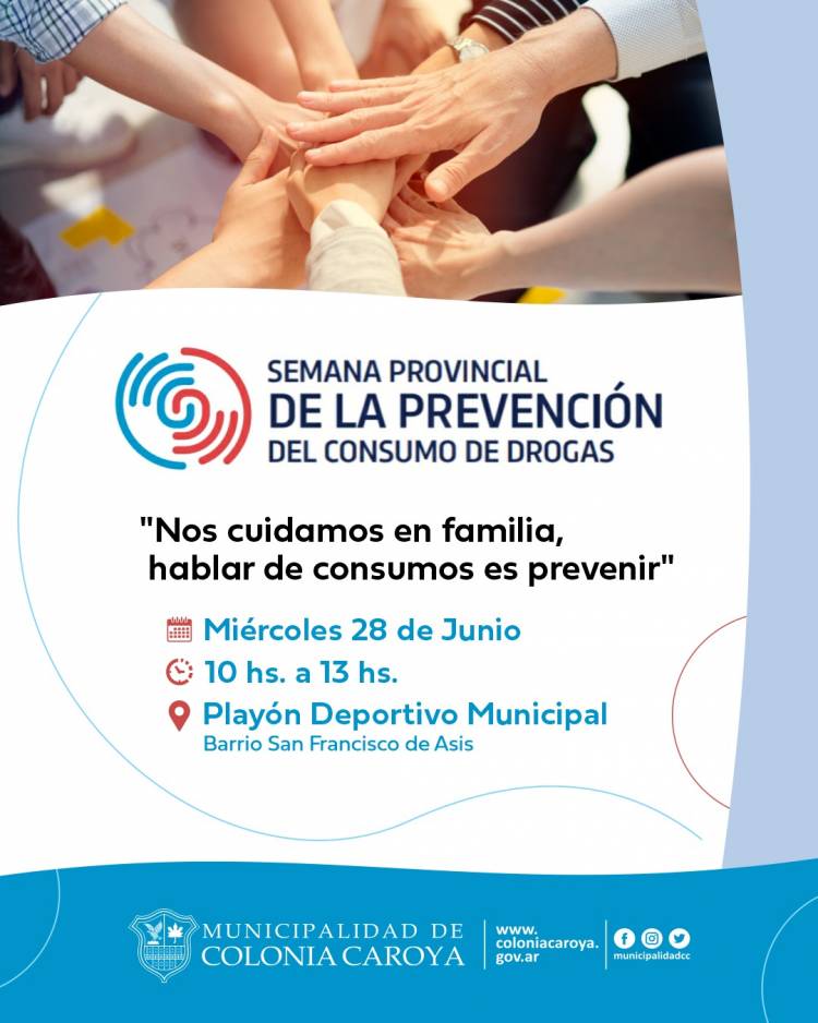 #ColoniaCaroya : Actividad por la Semana de Prevención de Consumo de Drogas